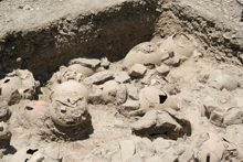 Infantile graveyard excavation